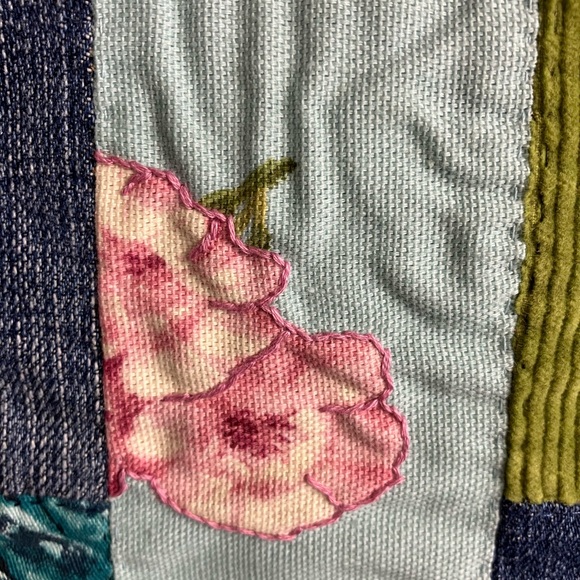 Handmade Upcycled Denim Tote/Shoulder Bag, Multicolored - Picture 4 of 5